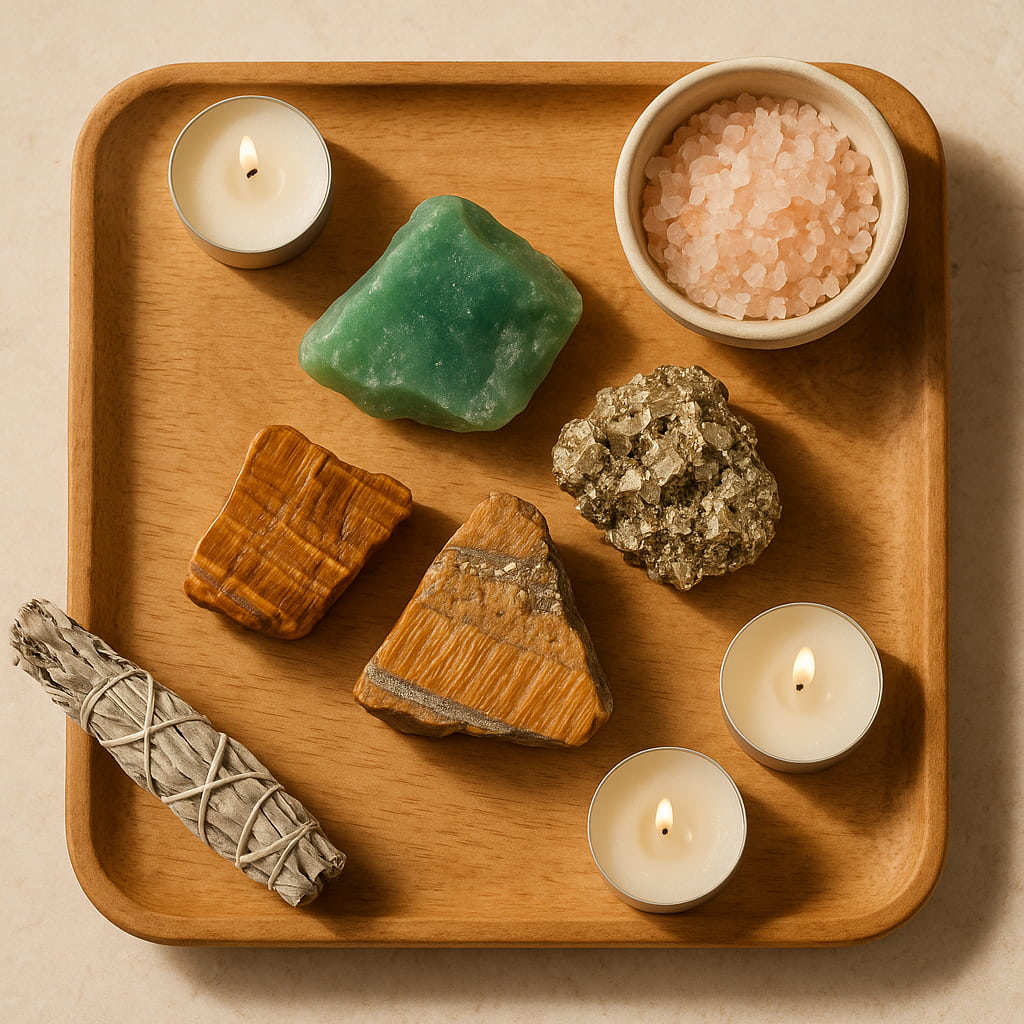 🎁 Aventurine, Pyrite & Tiger Eye Abundance Trio